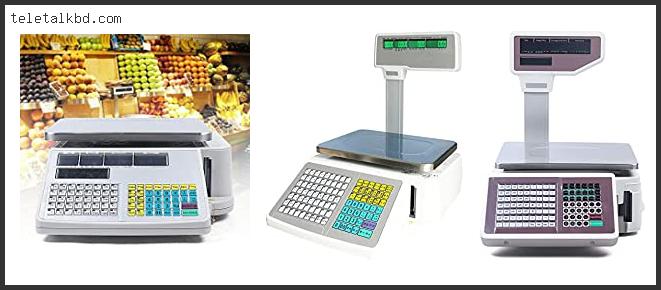commercial scale with label printer