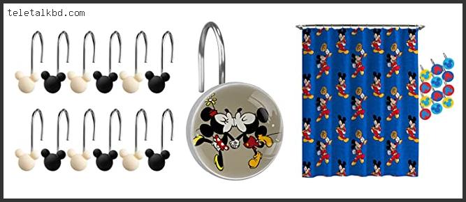 mickey mouse shower curtain hooks