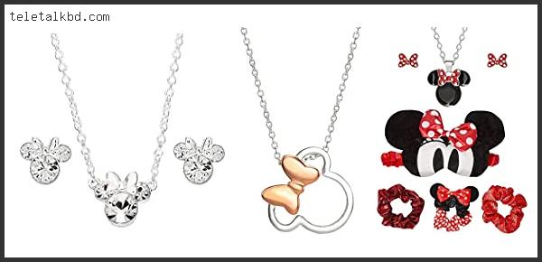 minnie mouse earrings and necklace set