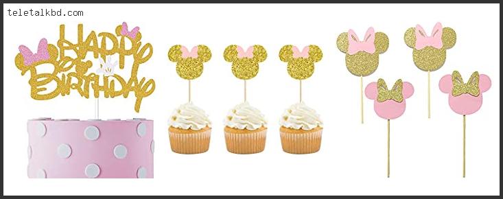minnie mouse pink and gold cake