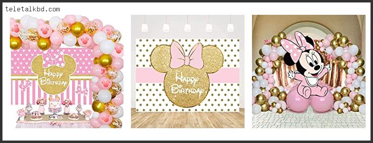 minnie mouse pink and gold decorations