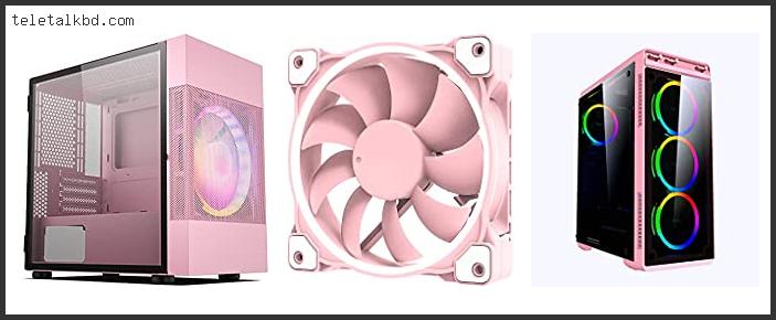 pink and white pc case