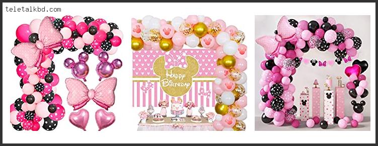 pink minnie mouse balloon arch