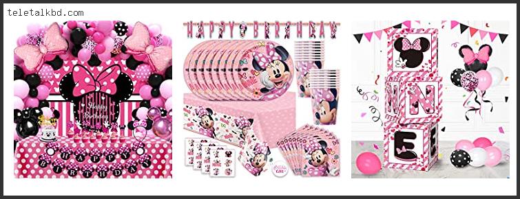 pink minnie mouse birthday decorations