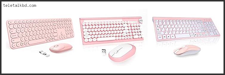 pink wireless keyboard and mouse