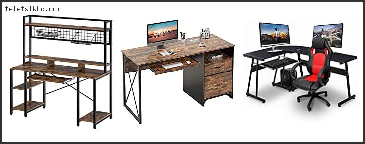 rustic computer desk with keyboard tray