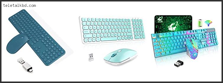 teal wireless keyboard and mouse