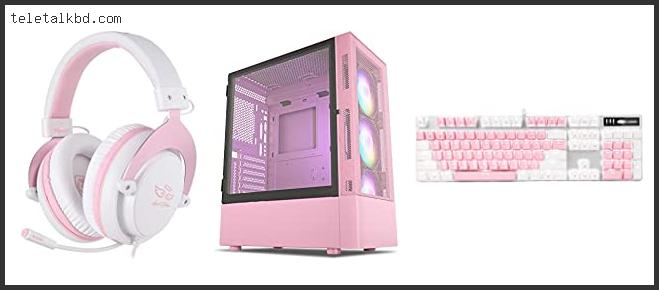 white and pink gaming pc